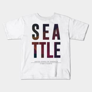 Seattle city typography Kids T-Shirt